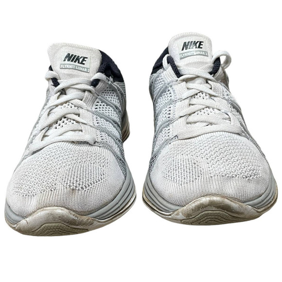 Nike Flyknit Lunar 2 Trainer White/Wolf Gray Sneaker - Women's Size 8 - Picture 12 of 12